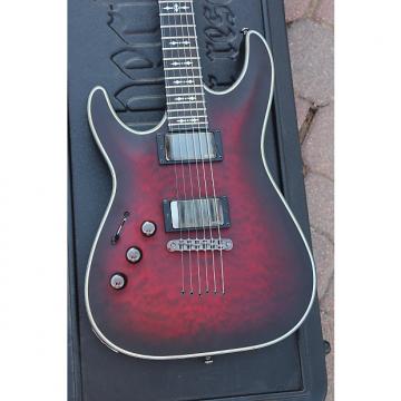Custom 2012 Schecter Extreme Hellraiser C-1 M Left Handed Crimson Red Burst Satin Ebony Fretboard Guitar