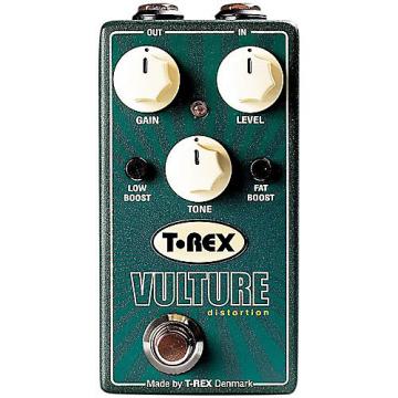 Custom T-Rex Engineering Vulture Distortion Guitar Effects Pedal with Low and Fat Boost - brand new