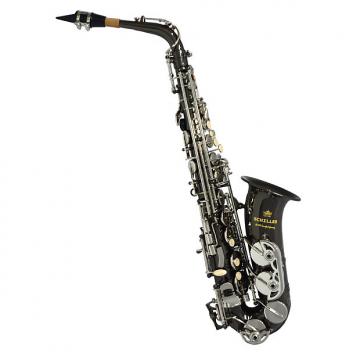 Custom Schiller American Heritage 400 Alto Saxophone - Electro-Black and Silver