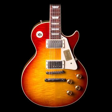 Custom Gibson '58 Les Paul Reissue Electric Guitar Plain Top VOS Washed Cherry Sunburst - Pre-Owned in Excellent Condition