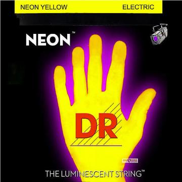 Custom DR Neon YELLOW Elec Guitar Strings 9-46 lite-n-heavy