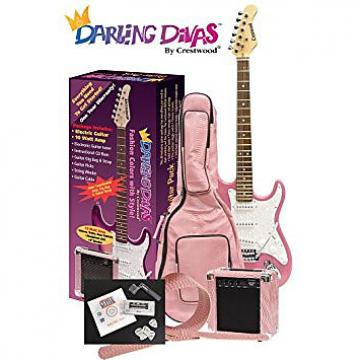 Custom Darling Divas DD950BG Electric Guitar Package w/ Amp &amp; Case, Bubble Gum Pink