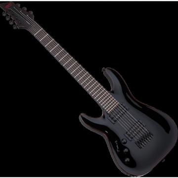 Custom Schecter Blackjack C-7 Left-Handed Electric Guitar in Gloss Black