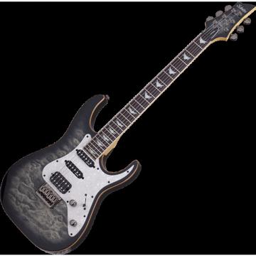 Custom Schecter Banshee-6 Extreme Electric Guitar in Charcoal Burst Finish