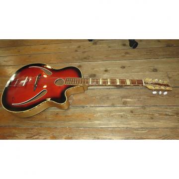 Custom Vintage 1960's Penzel Cats Eye Archtop Acoutic Guitar Perfect Action Made In Germany w/ Gig Bag