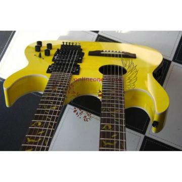 Custom martin acoustic guitar Ibanez martin guitar accessories JEM martin guitars 7V martin strings acoustic Yellow martin acoustic guitars Double Neck Acoustic Electric 6 6 Strings Guitar