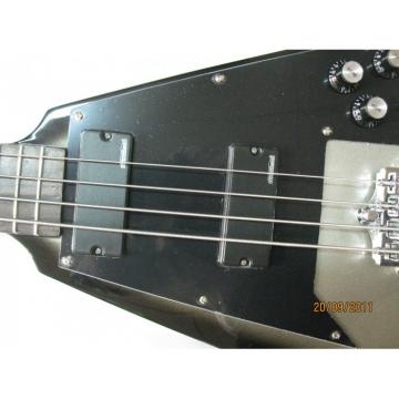 Custom Shop guitarra Silver Burst Flying V Electric Bass