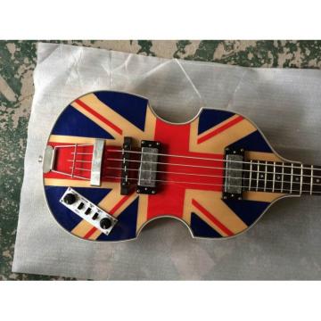 Custom Hofner Jubilee Union Jack Paul Mcartney Violin Bass Guitar