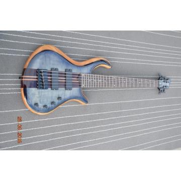 Custom Built Gray Flame Maple Top Patriot 6 String Bass