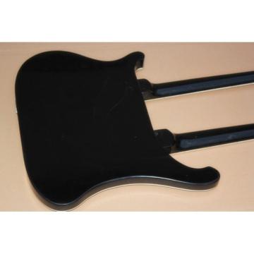 Custom 4080 Double Neck Geddy Lee Jetglo Black 4 String Bass 6/12 String Guitar
