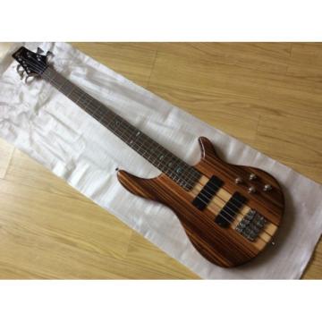 Custom Shop 5 String Bass One Piece Set Neck Brown Maple Body