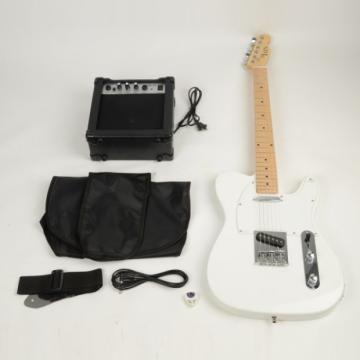 Professional Electric Guitar White with Amplifier Bag Strap Tool Pick