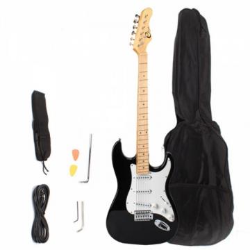 Maple Fingerboard Electric Guitar with Gig bag &amp; Accessories Monochrome