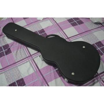 Deluxe Black Leather Wooden Electric Guitar Case
