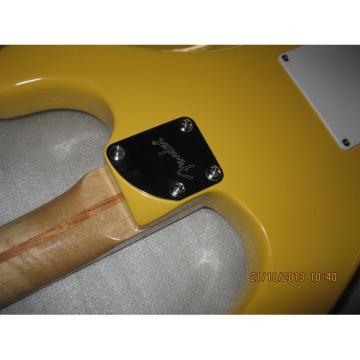 Custom Yellow Fender Stratocaster Floyd Rose Tremolo Electric Guitar