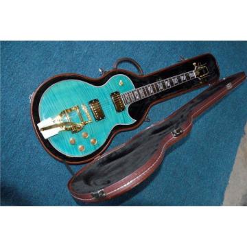 Custom Shop Teal Quilted Maple Top Electric Guitar Bigsby Tremolo
