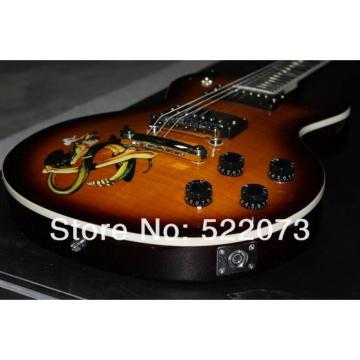 Custom Shop Sunburst Abalone Snake Inlay Fretboard Electric Guitar