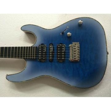 Custom Shop Suhr Flame Maple Top Transparent Blue Electric Guitar
