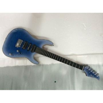 Custom Shop Suhr Flame Maple Top Transparent Blue Electric Guitar