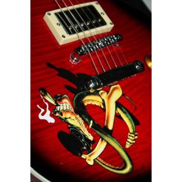 Custom Shop Red Wine Abalone Snakepit Slash  Inlay Fretboard Electric Guitar