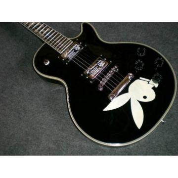 Custom Shop Playboy Inlay With Rabbit Print Black Electric Guitar