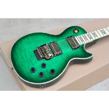 Custom Shop LP Quilted Maple Top Green Abalone Inlays Electric Guitar
