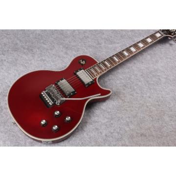Custom Shop LP Floyd Rose Burgundy Red Wine Electric Guitar