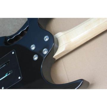 Custom Shop Left Handed Ibanez Jem7v Black Electric Guitar