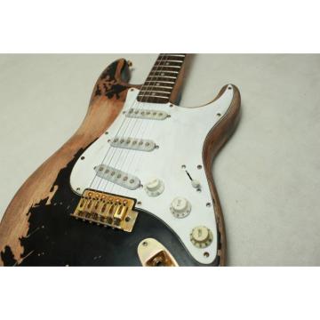 Custom Shop Jeff Beck Relic Black Vintage Old Aged Electric Guitar