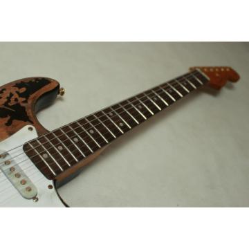 Custom Shop Jeff Beck Relic Black Vintage Old Aged Electric Guitar