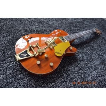 Custom Shop Gretsch 6 String Orange Transparent Electric Guitar