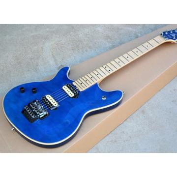 Custom Left Handed EVH Peavey Electric Guitar Blue Quilted Maple Top