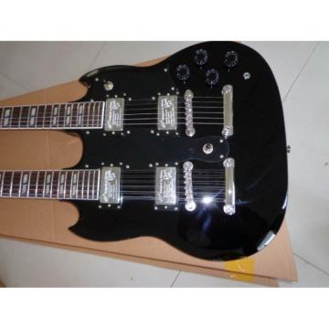 Custom Don Felder EDS 1275 SG Double Neck Black Electric Guitar