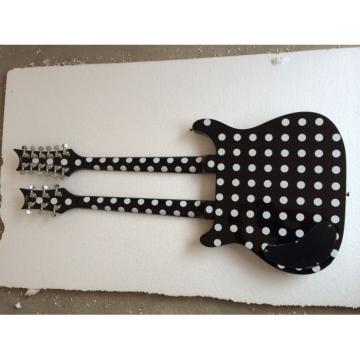 Custom Daniel Pepin Design Double Neck Electric Guitar Polka Dots Electric Guitar