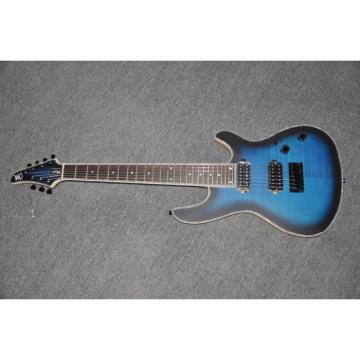 Custom Built Mayones Regius 7 String Electric Guitar Tiger Blue Maple Top
