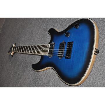 Custom Built Mayones Regius 7 String Electric Guitar Tiger Blue Maple Top