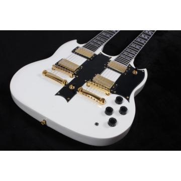 Custom Build Don Felder EDS 1275 SG Double Neck Arctic White Electric Guitar