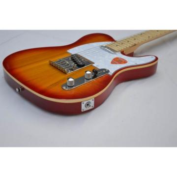 Custom American Orford Cedar Fender Delux Natural Cherry Color Electric Guitar