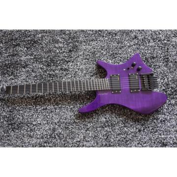Custom Shop Fanned Frets Steinberger Purple Headless Electric Guitar