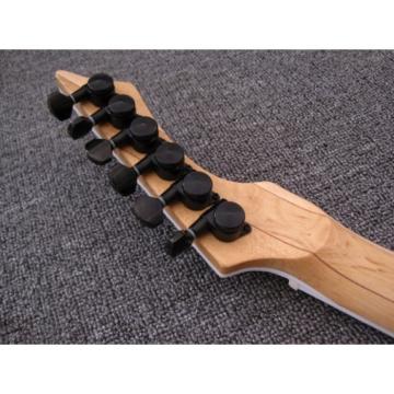 Custom Shop Black Machine 6 String Natural Ash Wood Electric Guitar