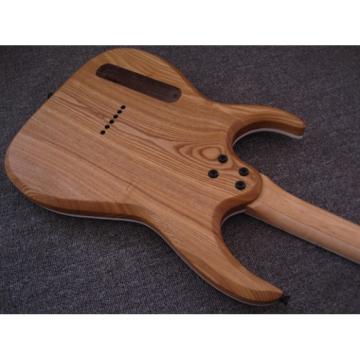 Custom Shop Black Machine 6 String Natural Ash Wood Electric Guitar