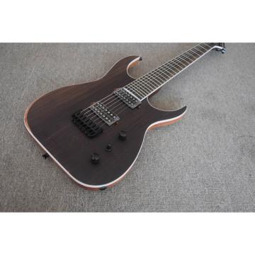 Custom Shop 7 String Rosewood Body and Neck Electric Guitar Black Machine