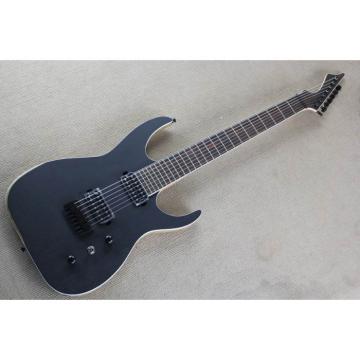 Custom Shop 7 String Black Electric Guitar  Black Machine