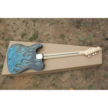 Custom Paisley Fender James Burton  Blue Fire Telecaster Electric Guitar