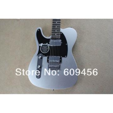 Custom Fender Left Handed Slick Silver Telecaster Blacktop Electric Guitar