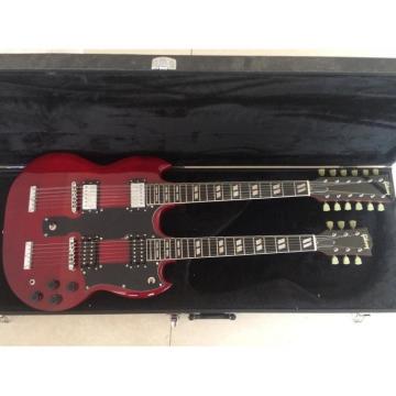 Custom Jimmy Page SG Wine Red EDS 1275 Double Neck Guitar