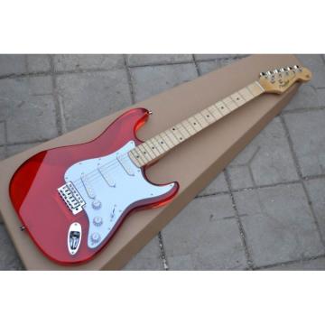 Plexiglas Lucite Jimmie Vaughan Fender Acrylic Red Stratocaster Guitar