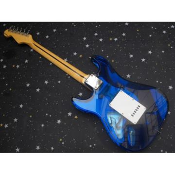 Custom Fender Acrylic Plexiglas Lucite Blue Stratocaster Guitar