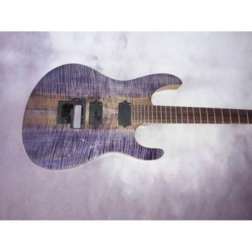 Custom Shop Suhr Purple Gray Burl Body Flame Maple Guitar