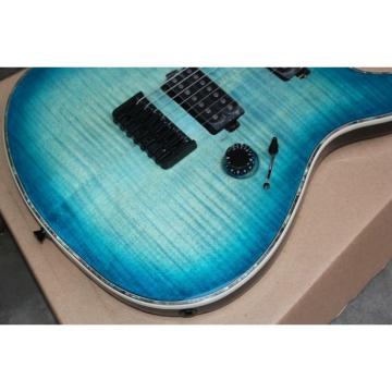 Custom Built Regius 7 String Transparent Blue Mayones Guitar Japan Parts